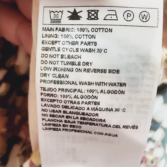 Ba&Sh Diary Printed Tiered Floral Midi Skirt Sz M/ 6US Yellow 100%Cotton Classic - Picture 15 of 15